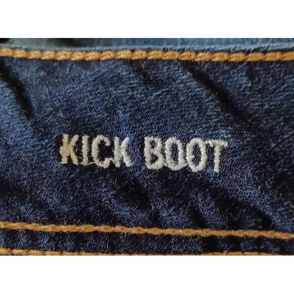 American Eagle Jeans Kick Boot Women Size 4 Short Retro Preppy Y2K Whiskering - Picture 6 of 10